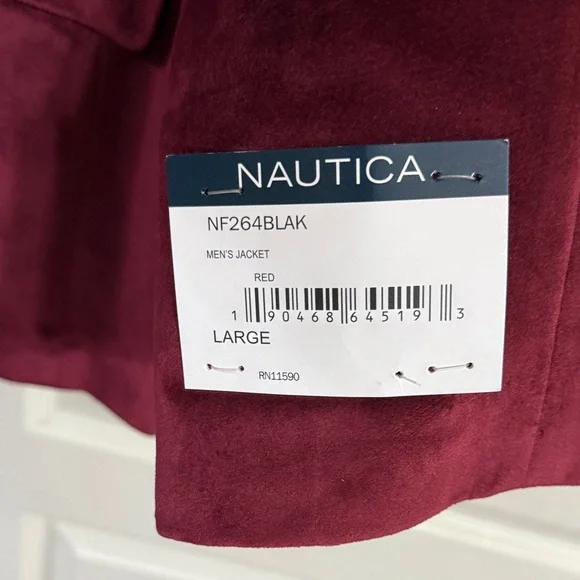 Nautica Men's Burgundy Velvet Blazer Size Large - Picture 4 of 6